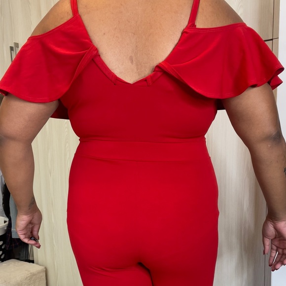Red Ruffle Romper - Picture 4 of 5